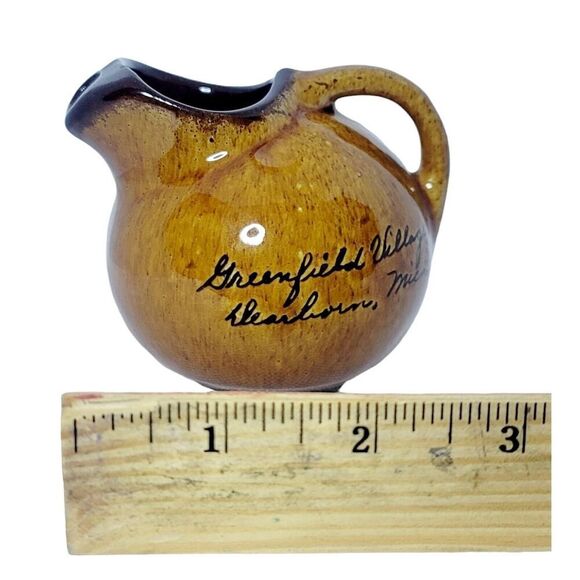 VTG REDWARE PITCHER CREAMER GREENFIELD VILLAGE DEARBORN CANADA SOUVENIR - Picture 10 of 10